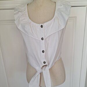 Gitano Summer Halter Top White Size 8